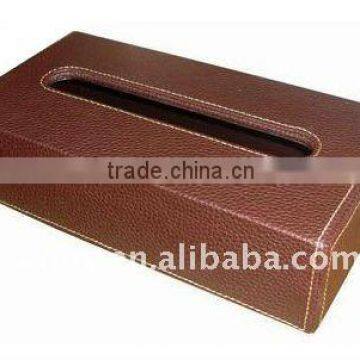 Rectangle Leather Tissue Box Cover