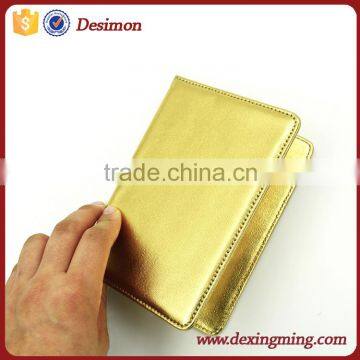 custom metal style Leather passport holder