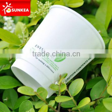 SUNKEA green leaves PLA paper tea cups