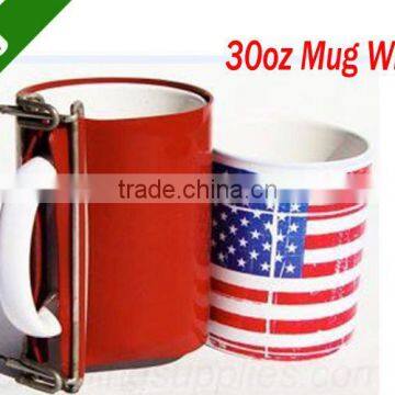 30oz Jumbo Mug Wrap(handle to handle image transfer,Click Design,easy to ues)