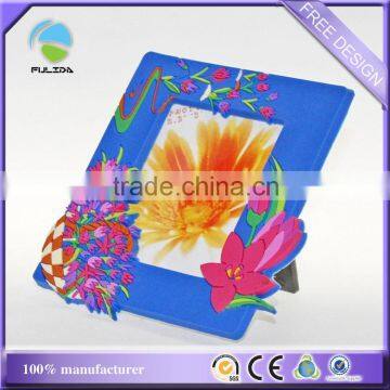 custom flowers souvenir rubber plastic window photo frame