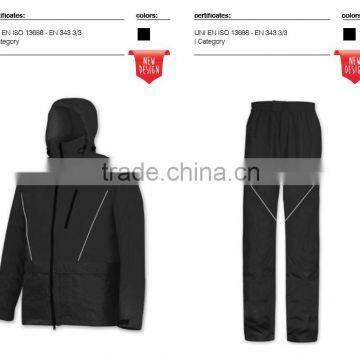 two layer and half laminated waterproof and breathable jacket and pants