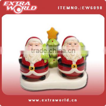 christmas ceramic spice shaker with holder