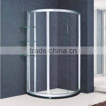 Aluminum Frame Arc-shape Sliding Curved Shower Enclosure Doors(KT6221)