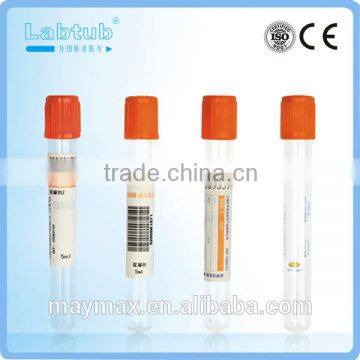 Clot Activator vacuum blood collection tube (high quality vacutainer)