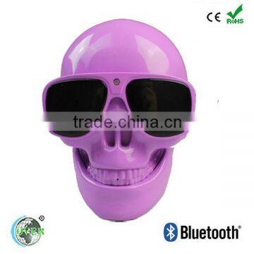 new skull shape portable bluetooth speaker for mobile phone