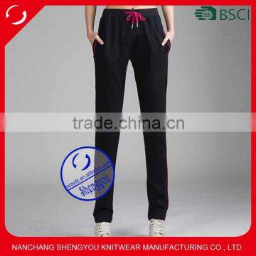 2015 custom wholesale quality womens sport jogger pants