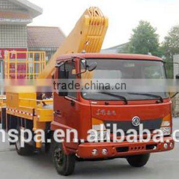 Yellow color Dongfeng 20m telescopic aerial working truck for sale