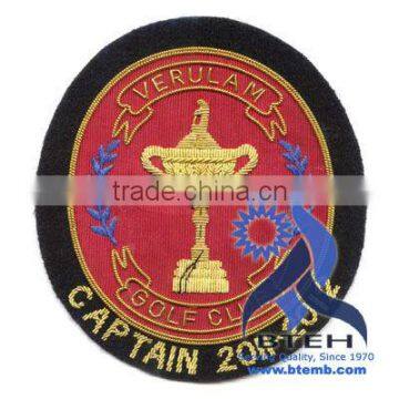 Bullion Club Badges | Hand Embroidered Bullion Wire Club Blazer Badge