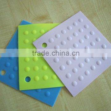 food grade and heat resistant square shaped silicone trivet