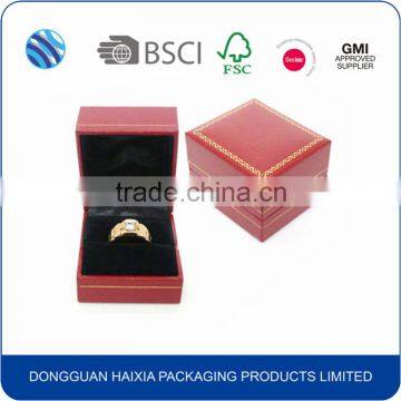 High quality custom plastic leather ring box wholesale