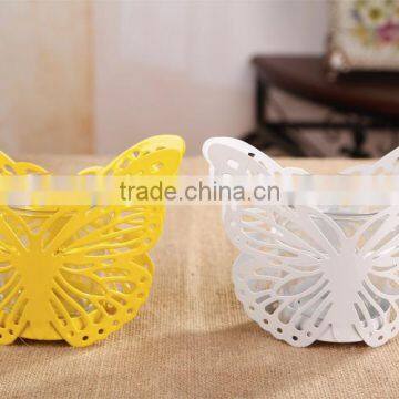 European Modern Minimalist Pastoral Candle Holder Zakka Iron Butterfly Candle Lantern Wedding Props photo-2