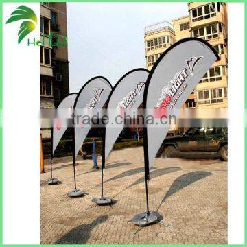 Custom Beach Flag Banner Tear Drop Shape For Advertising