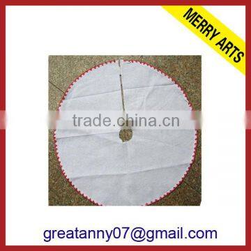 2014 new hot style christmas decoration white christmas tree skirts christmas tree skirt wood wholesale