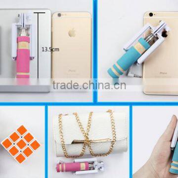 2015 Hot Wholesale Supreme 13.5cm Mini Foldable Cable Selfie Stick Wired Selfie Stick,Monopod Selfie-stick With Cable photo-2