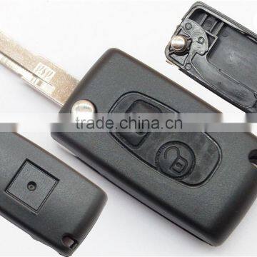 Citroen C2 C3 C4 C5 remote key for 2 button flip key UPGRADE fob case shell Peugeot 206 406 key