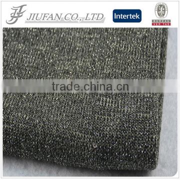 Jiufan Textile cut and sew TR lurex with spandex knit fabric