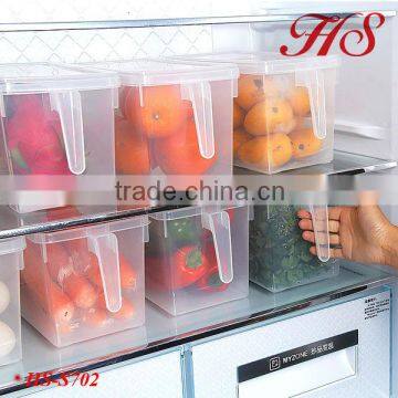 Eco-friendly feature the referigetator crisper plasetic fridge storage box organizer box with cover