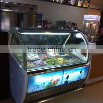 Ice cream display refrigerator showcase