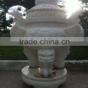 Hand Sculpture Carving Stone Marble Large Censer Thurible