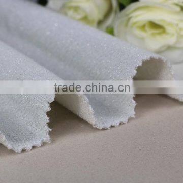 polyester cotton terry towelling fabric metallic fabric silver metallic fabric