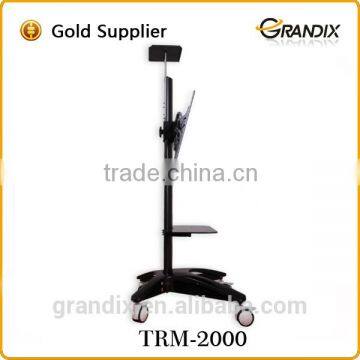 Height Adjustable Black / Silver Floor Standing LCD LED TV Stand for 25-55 Inches With Projector Tray and DVD Tray photo-6