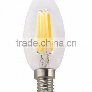 UL Listed Dimmable E12 2W 4W 6W C35 Candle LED Filament Bulb photo-3