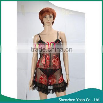 Very Sexy Hot Lingeries Overskirt Black With Red