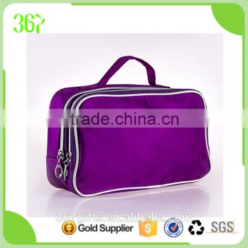 2016 Newest Design Promotional Travel Nylon Kit Purple Toilet Bag