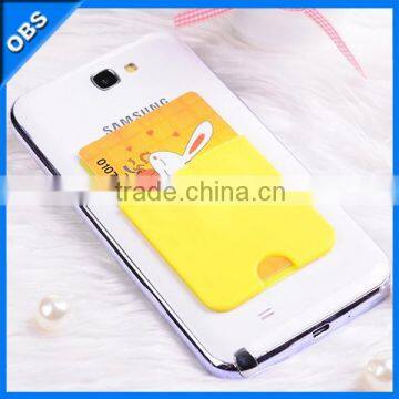 2014 New Design Cellphone Silicone Card Bag (OBS-M4017)