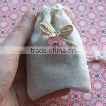 Customized size organic drawstring cotton/fabric scented rose petal sachet