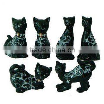 Ceramic Black Cats Decoration For Halloween