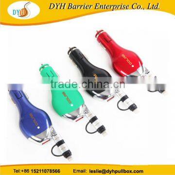 Durable Dual Usb Mobile Car Charger Portable Retractable Car Charger photo-2