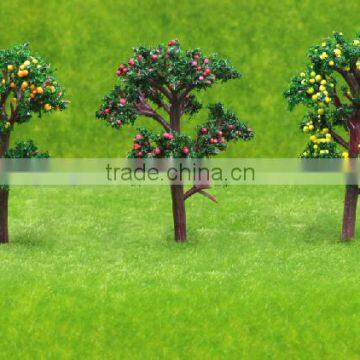 model color fruit tree in train layout model