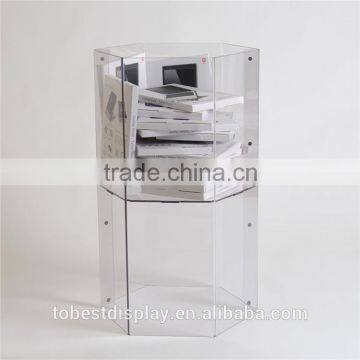 Custom book storage box, plexiglass book display case, display boxes for books