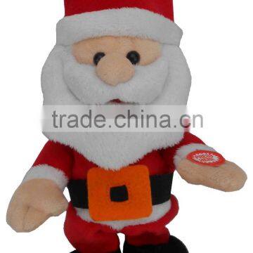 2015 New Christmas Music Novelty Talking Electronic Walking & Musical Movement Red Plush Santa