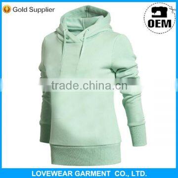 OEM womens custom cheap good shape cotton pullover zipper hoodie