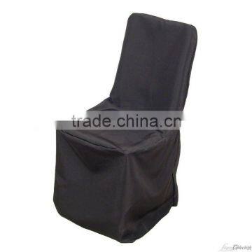 Square black banquet chair cover for wedding