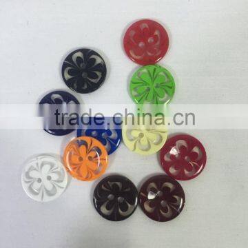 Colorful flower with half transparent button for ladies dress