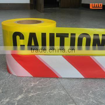 Red/White color PE Warning Tape of 1000' x 3" in color box packing