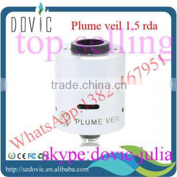 top selling plume veil 1.5 ecig rda plume veil white,the latest version plume veil 1.5