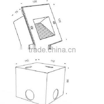 2015 Newest Product 3000k Recessed Stainless Steel Led Wall Light photo-2