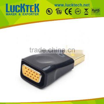 DisplayPort to VGA adapter connector, black color, high end!