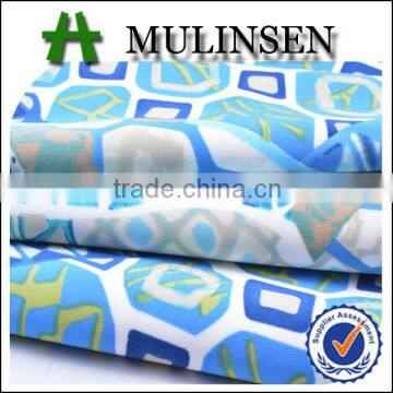 Shaoxing polyester spandex 75d/72f geometric print fabric scuba knit