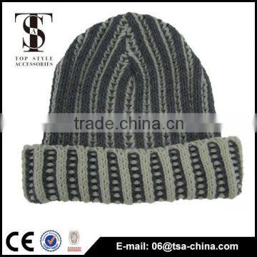 2015 new arrive design fashion 100% acrylic knit winter hat pattern