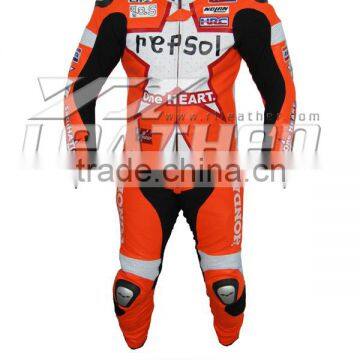 Made in Pakistan leather racing suit, cowhide leather motorcycle suit