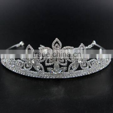 Hair accessories fashion jewellery rhinestone large pageant crowns wholesale pageant