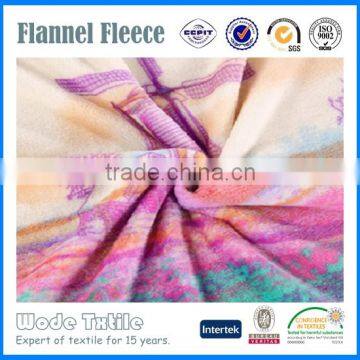 China Fabric Market Wholesale Custom Print Flannel Fabric for Muslim Blanket