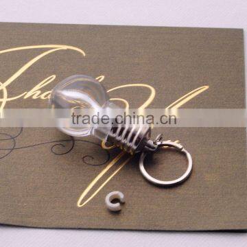 >>>Silver Bright Creative LED Flash Lights Mini Bulb Torch Chain Keyring Birthday Gift Design Keychain Keyring Clear Lamp/ photo-5