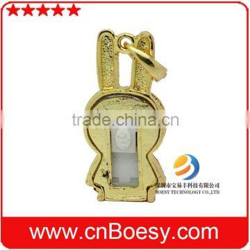 Metal Rabbit Shape Personal Gift Usb Memory Drive With Diamond photo-2